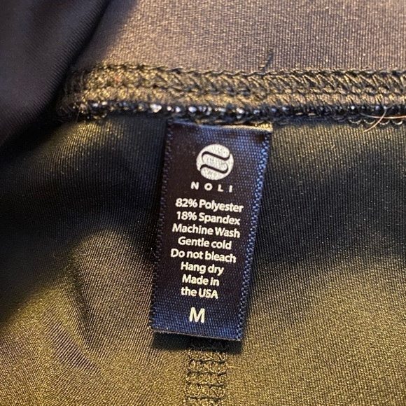 Noli Yoga Leggings Black Blue Gray Size Medium - Picture 5 of 5